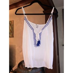 Patterned White Tank